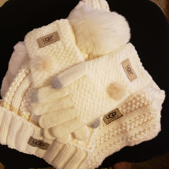UGG Accessories - NEW UGG INFINITY SCARF AND HAT SETS WITH MATCHING GLOVES